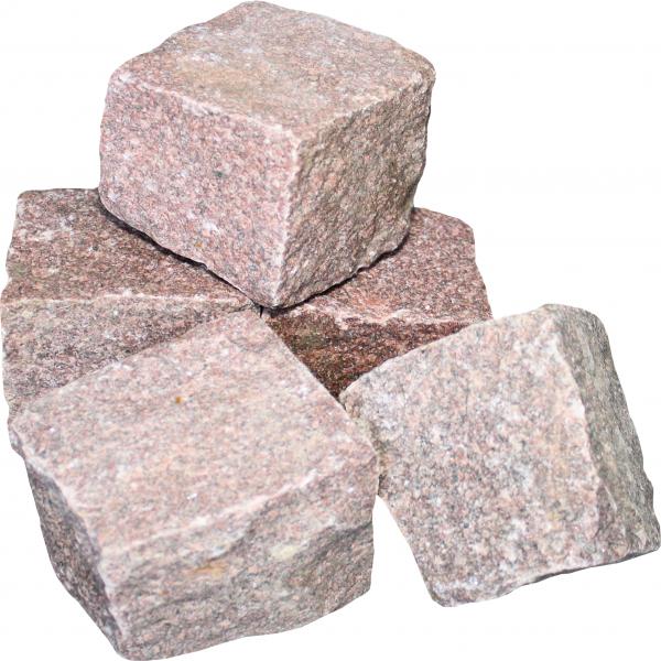 Pflastersteine Granit Manga rot-rose spaltrau